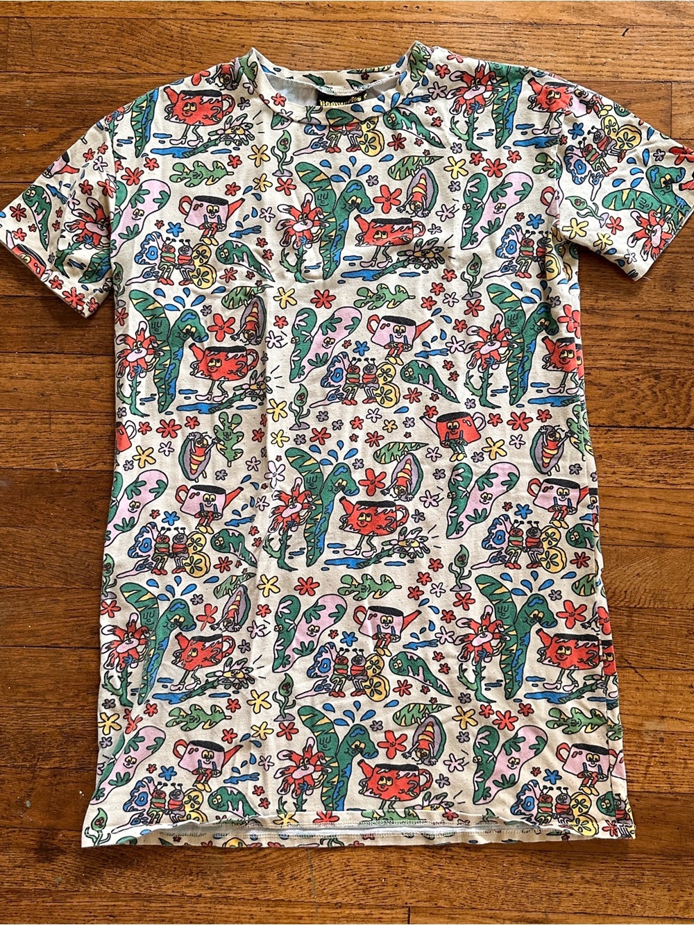 Nooworks Tee Dress, Bug Out Print, Women's Size X-Small